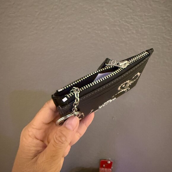 NWT Coach Mini Skinny Id Case With Butterfly Print CCM78 Black - Picture 2 of 4